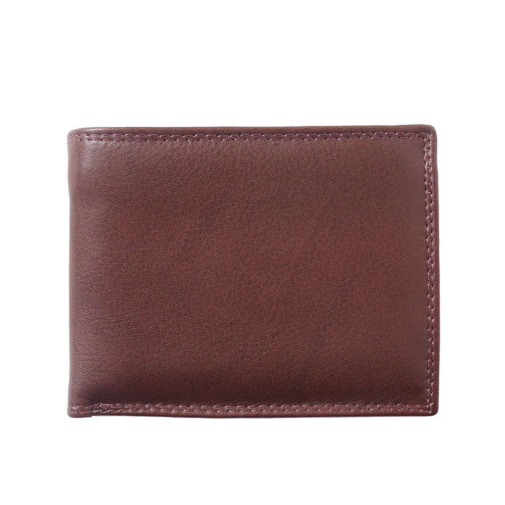 Mini wallet in calf-skin soft leather with out coin pocket for man-5