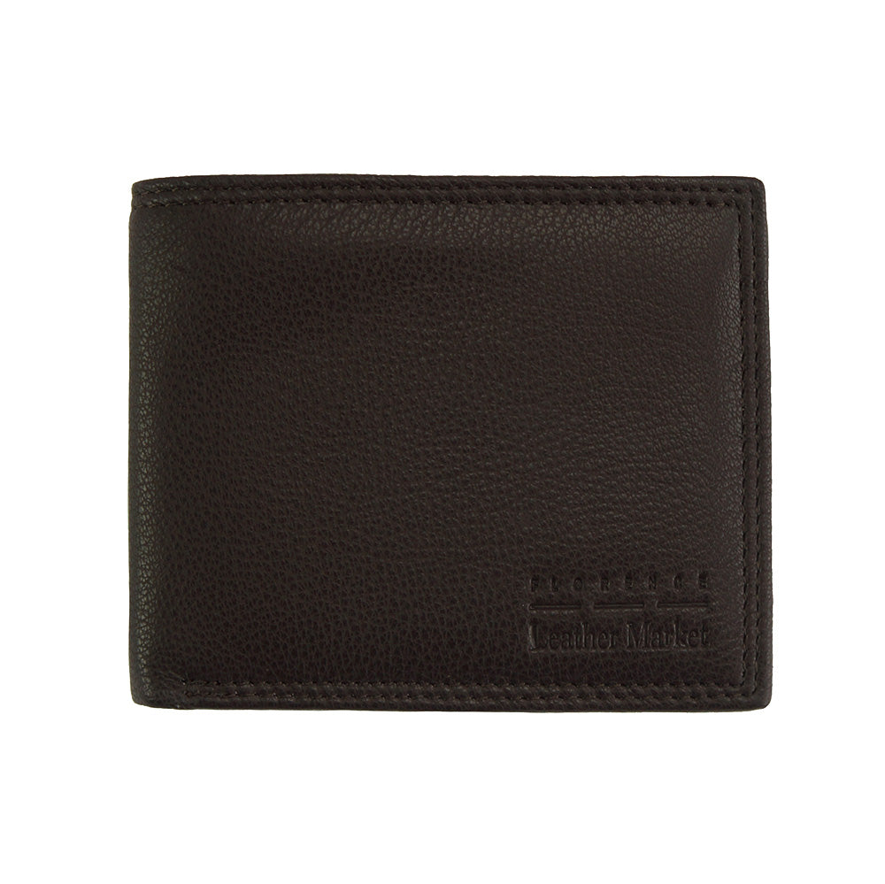 Lino Slim Brown Leather Wallet with 6 Card Slots