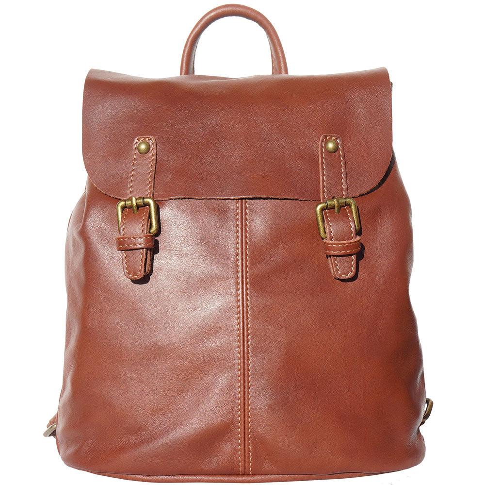 Vernazza Brown Leather Backpack