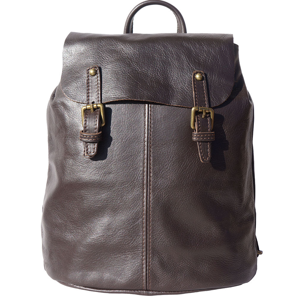 Vernazza Dark Brown Leather Backpack