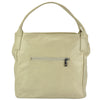 Front view of Leather Hand bag -Minimalist in creme