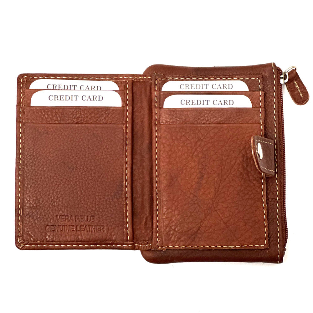 Hayden brown leather credit card holder