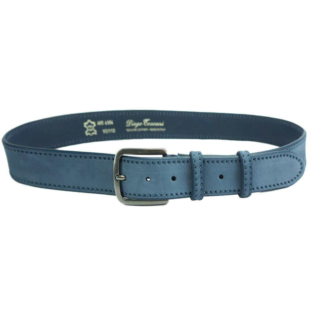 Blue: Infuse vintage charm with the Fiorentino Rustic Leather Belt in Antique Blue