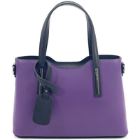 Emily purple leather Handbag