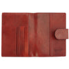 Red Elliot Wallet in cow leather - interior view