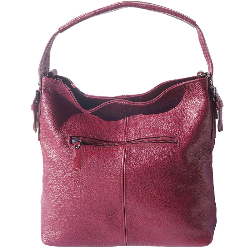 Front view of Spontini leather Handbag in red