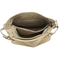 Artemisa leather Hobo bag-3Artemisa Leather Hobo Bag in Light Taupe - interior view