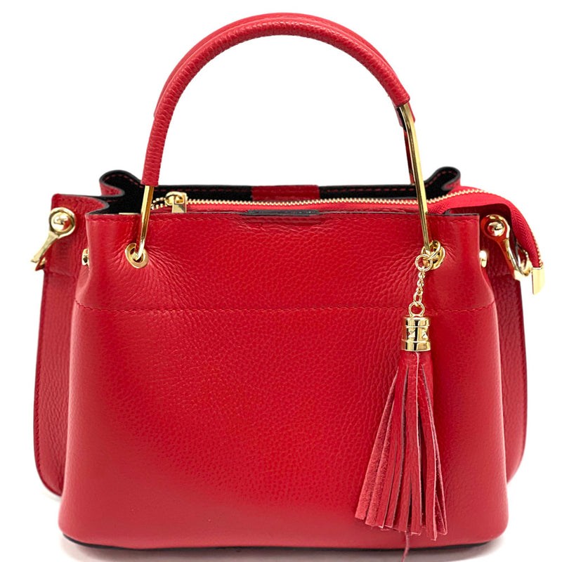 Lorena Red Leather Handbag