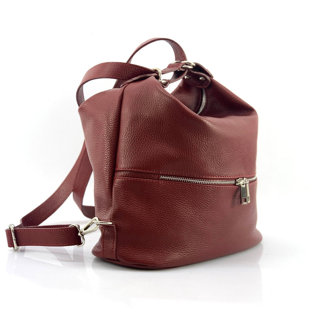 Bougainvillea leather backpack-12