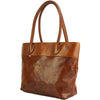 Tote V bag in leather-3