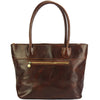 Tote V bag in leather-7