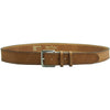 Close-up of the Cassidy belt in a sleek, tan finish