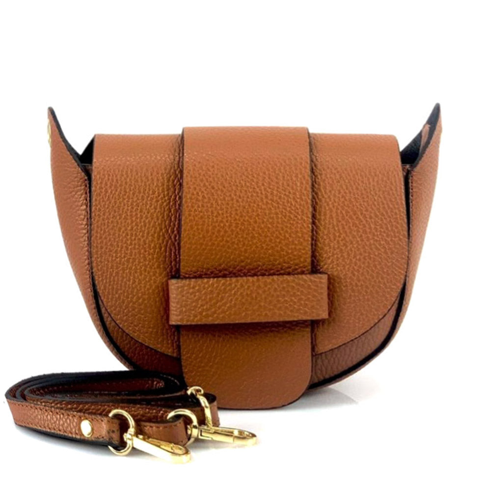 Liliana Flap-Over Leather Crossbody Bag – Leather Italiano