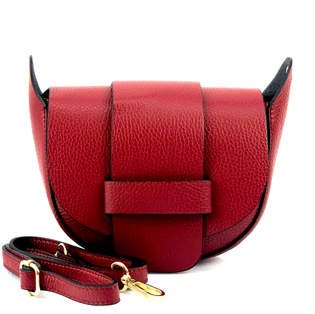 Liliana Flap-Over Leather Crossbody Bag – Leather