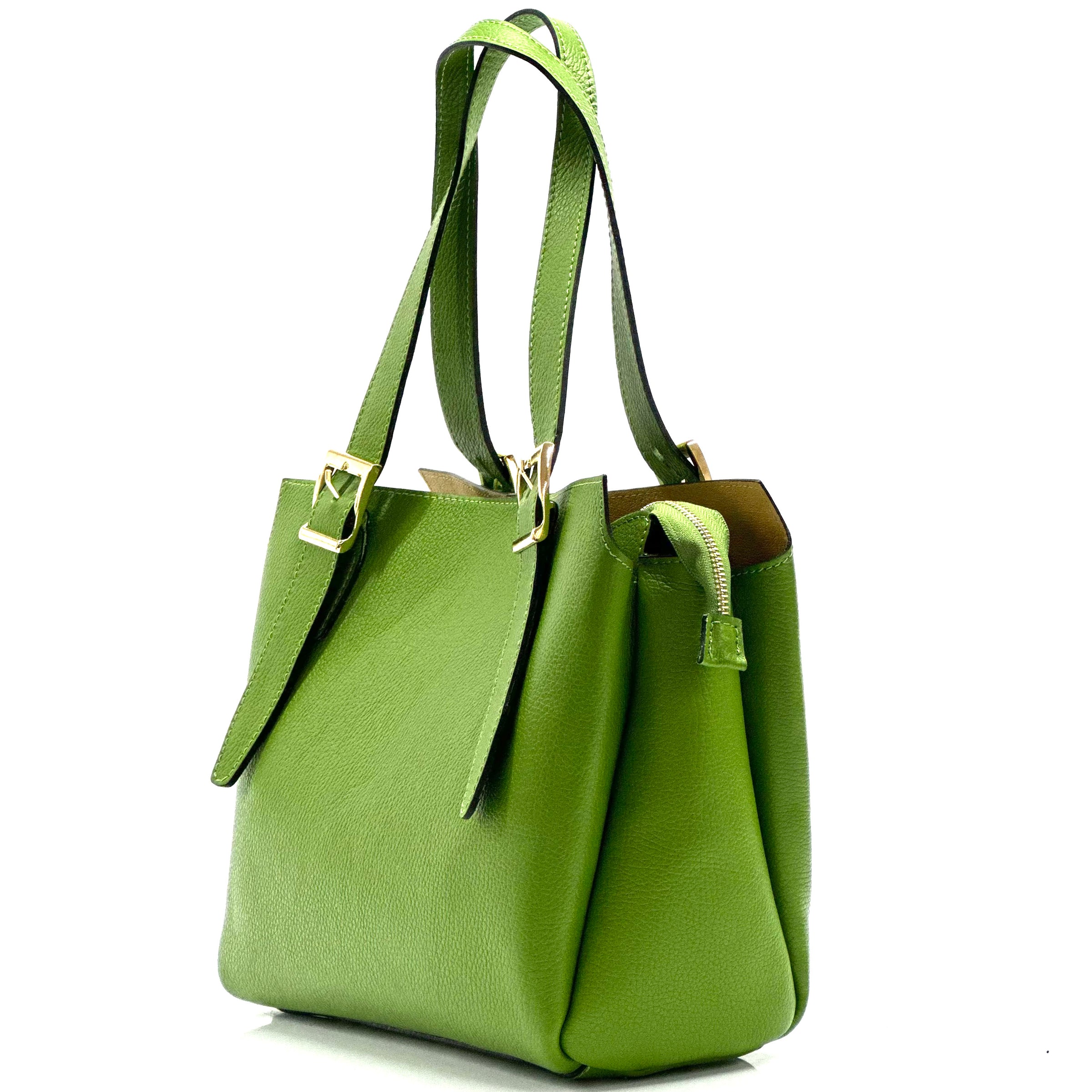 Alyssa leather shopping bag-0