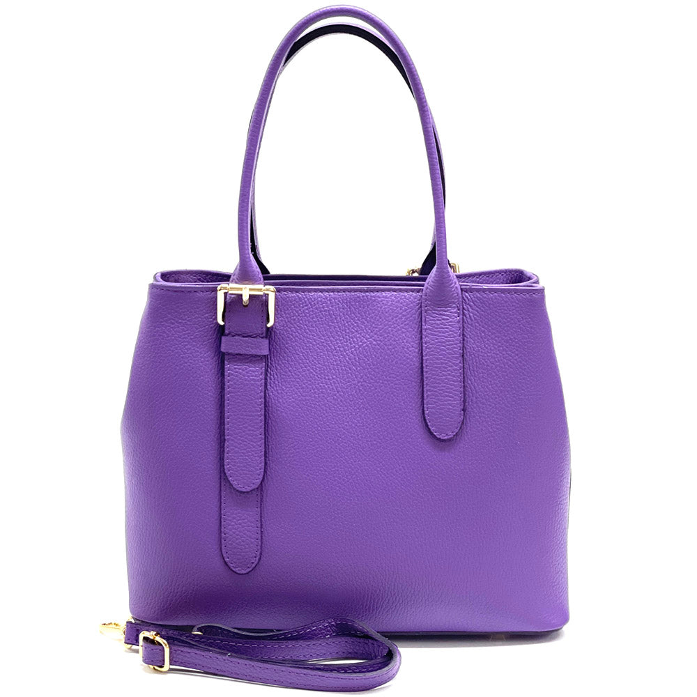 Kentia leather shoulder bag in purple
