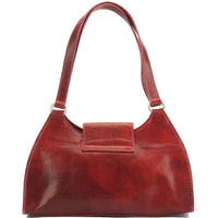 Florina red leather handbag