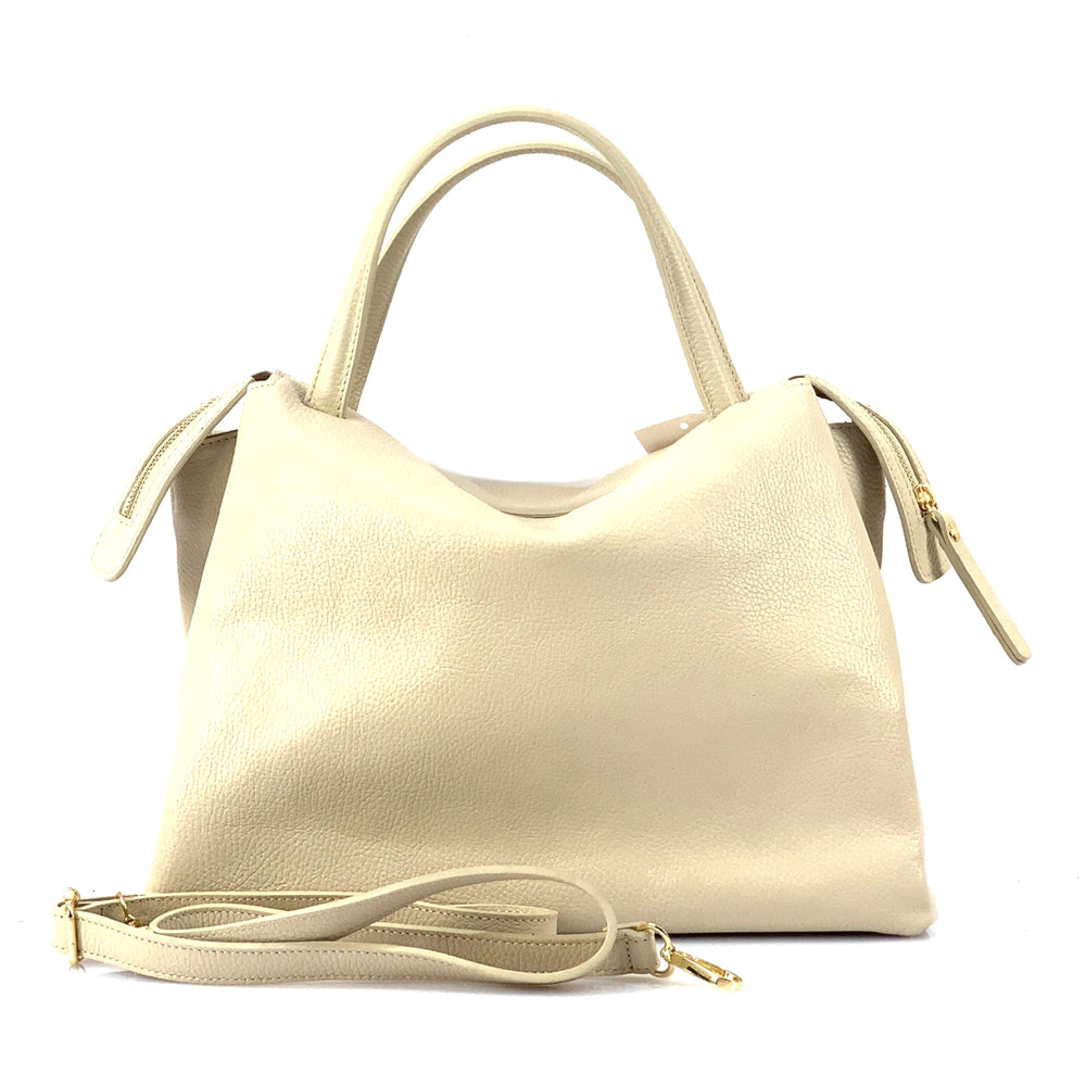 Maya Leather handbag in white