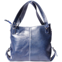 Shopping bag with double handle made of genuine calf leather-18