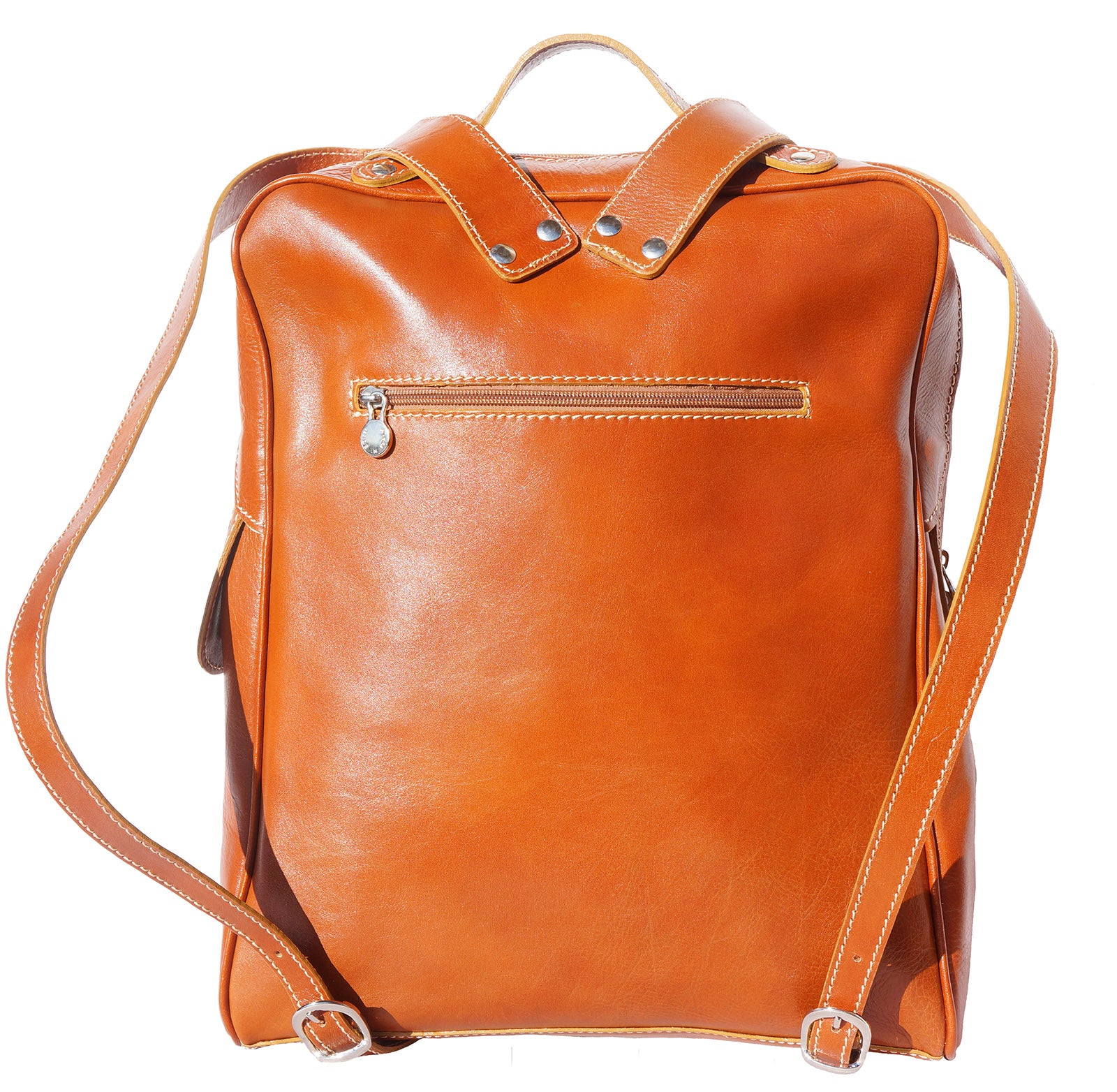  Gabriele GM Tan Leather Backpack Purse - back view