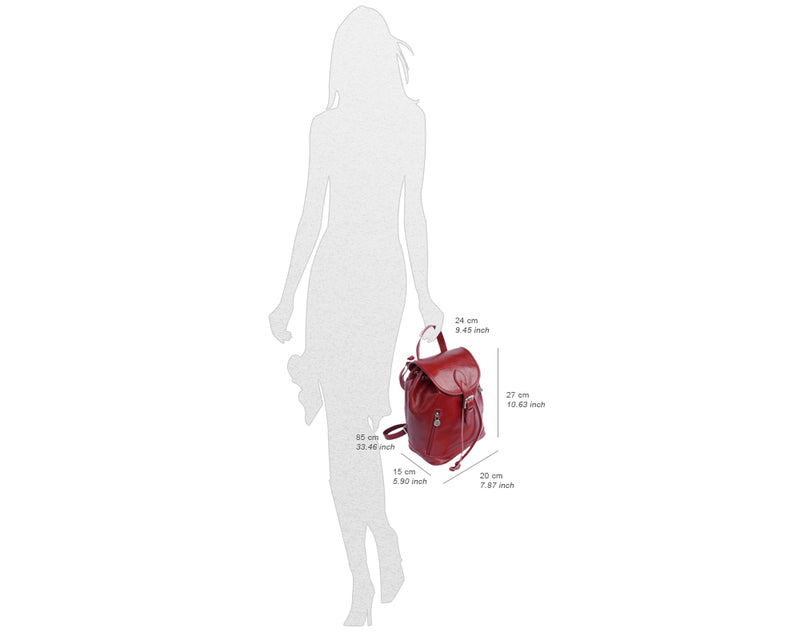 Luminosa Leather Backpack purse-2