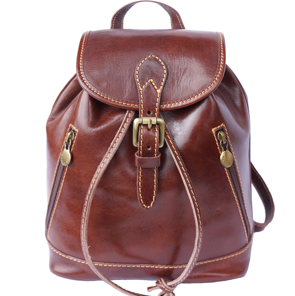 Luminosa Leather Backpack purse-30