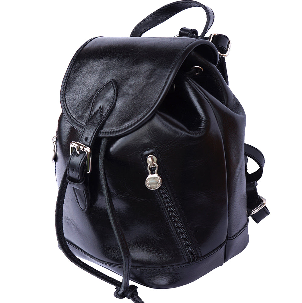 Luminosa Leather Backpack purse-6