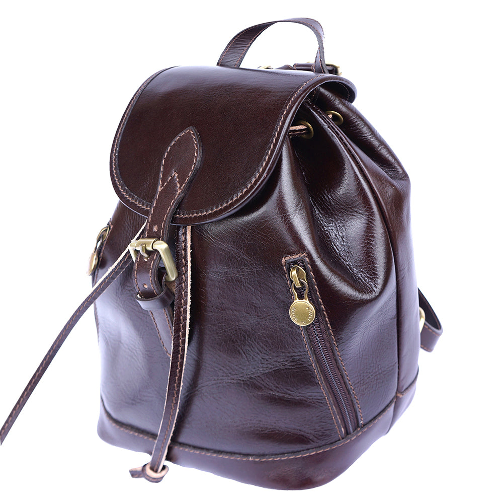 Luminosa Leather Backpack purse-24