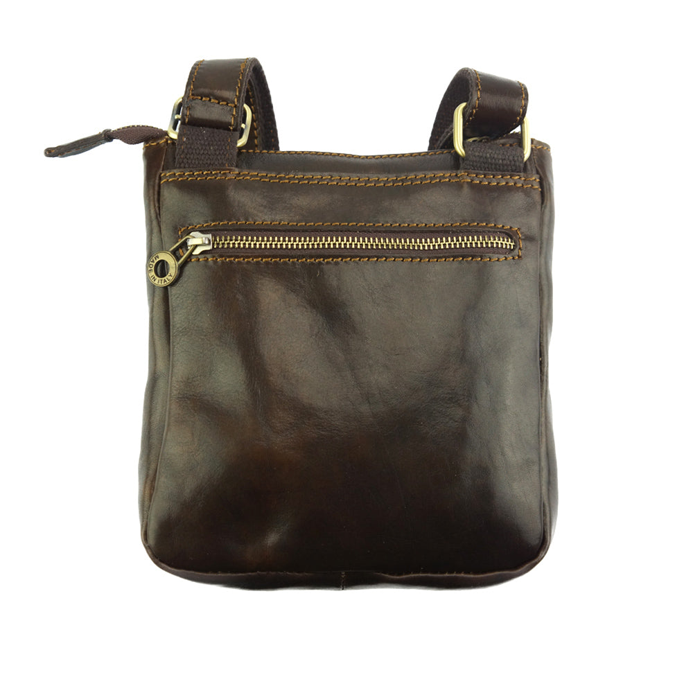 Vito dark brown leather crossbody bag