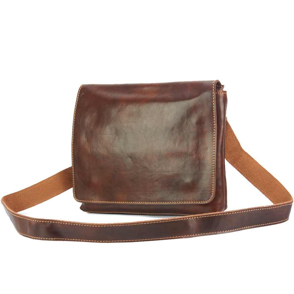 Flap Messenger bag in cow leather-5