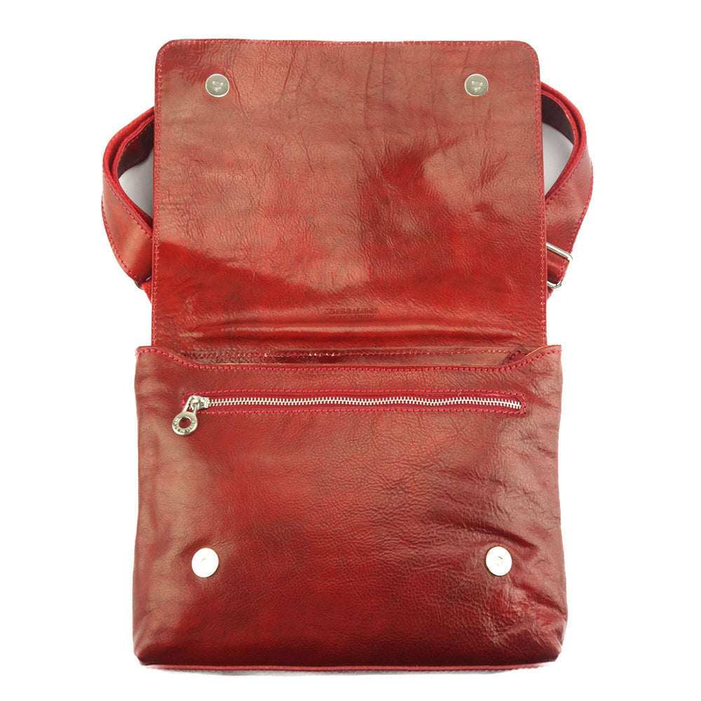 Flap Messenger bag in cow leather-10
