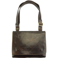 Flap Messenger bag in cow leather-19