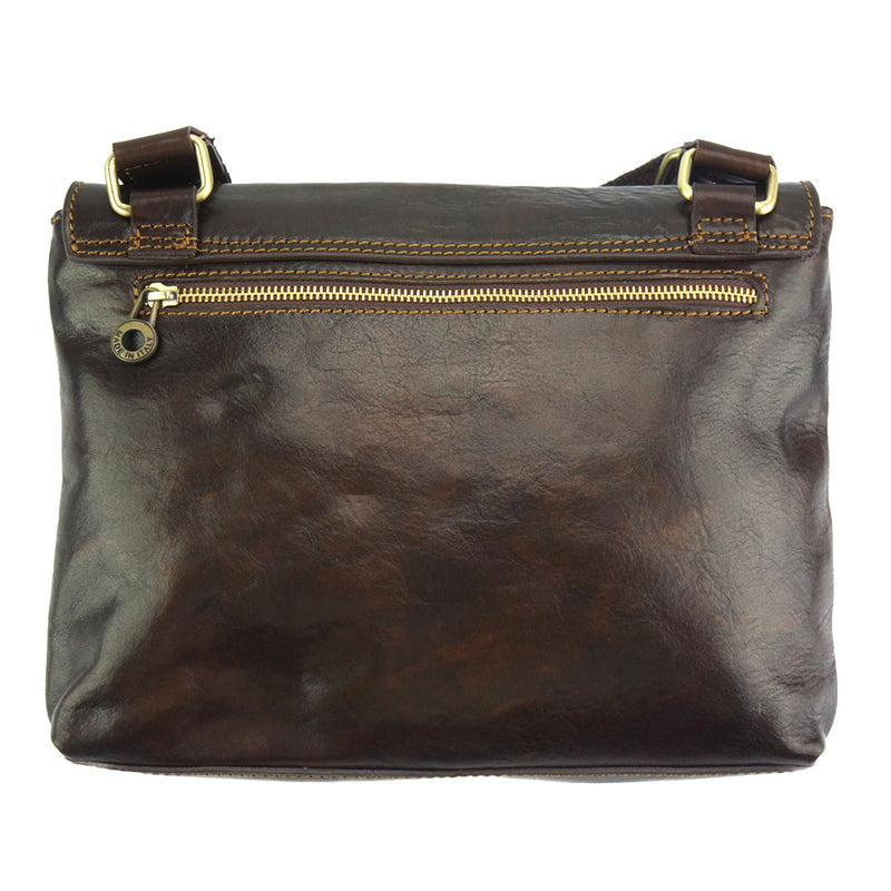 Flap Messenger bag in cow leather-12