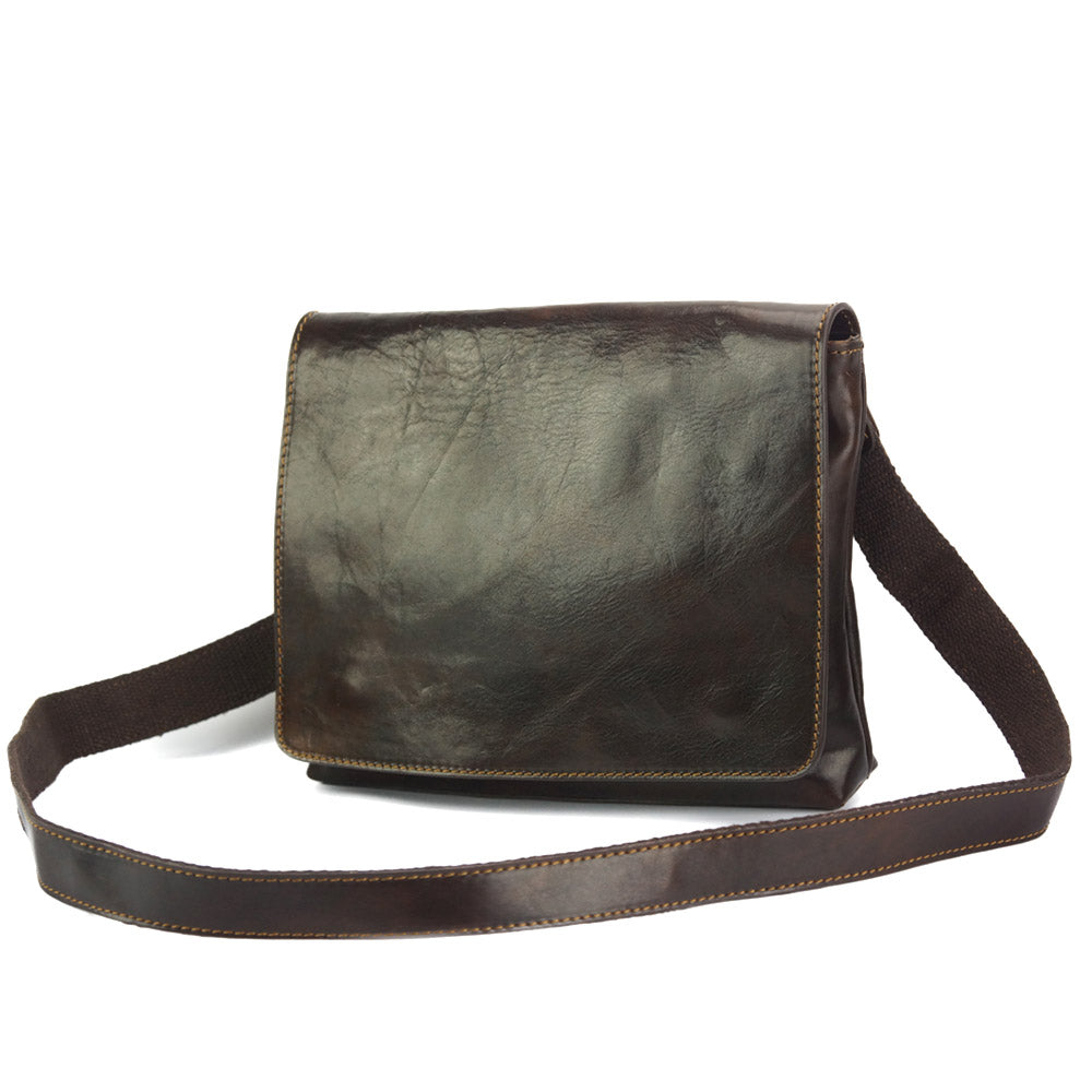 Flap Messenger bag in cow leather-14