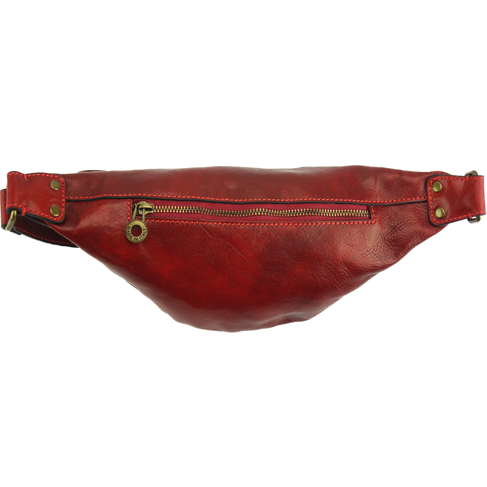 Christian Dark Red Leather Waist bag