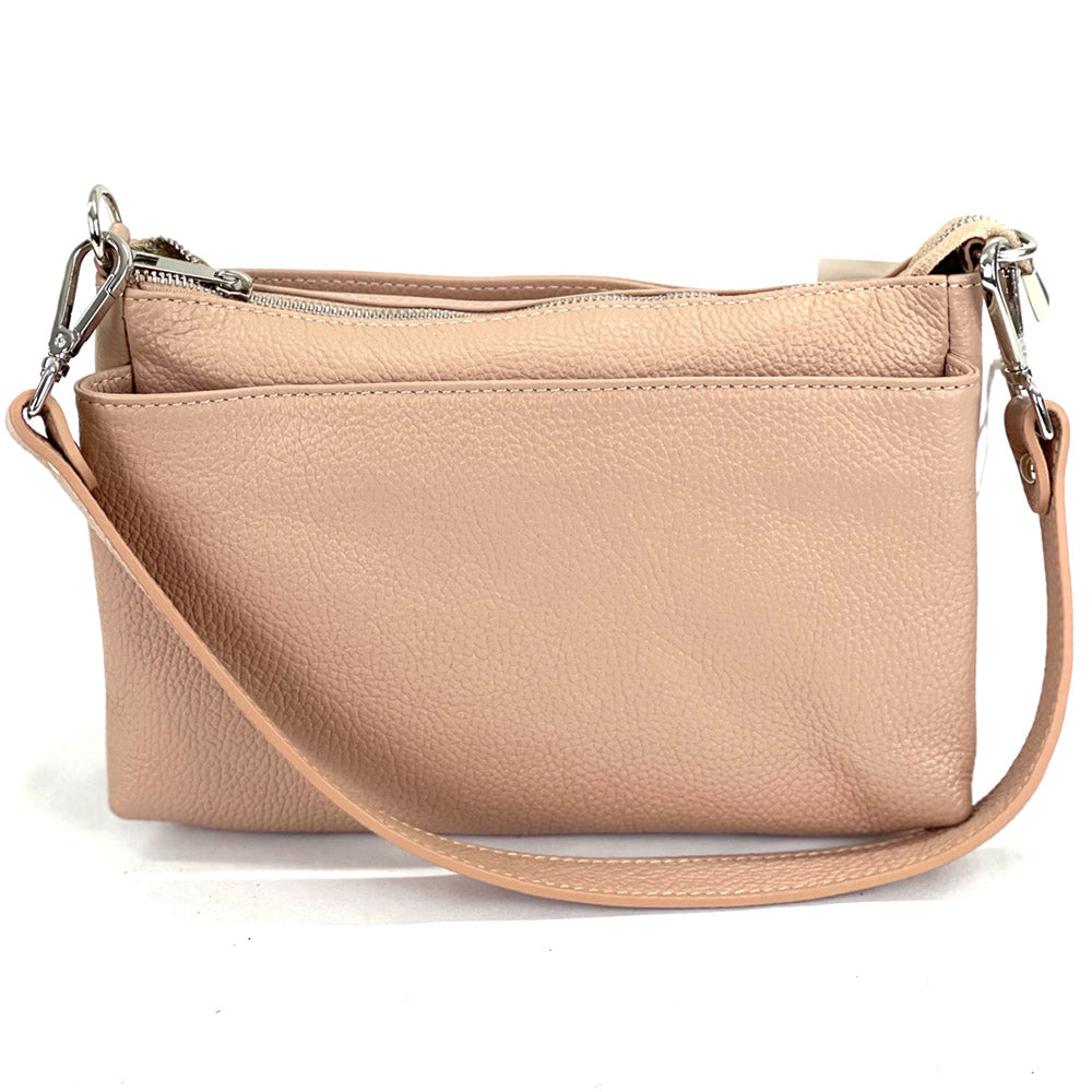 Matilde pink calfskin leather shoulder bag