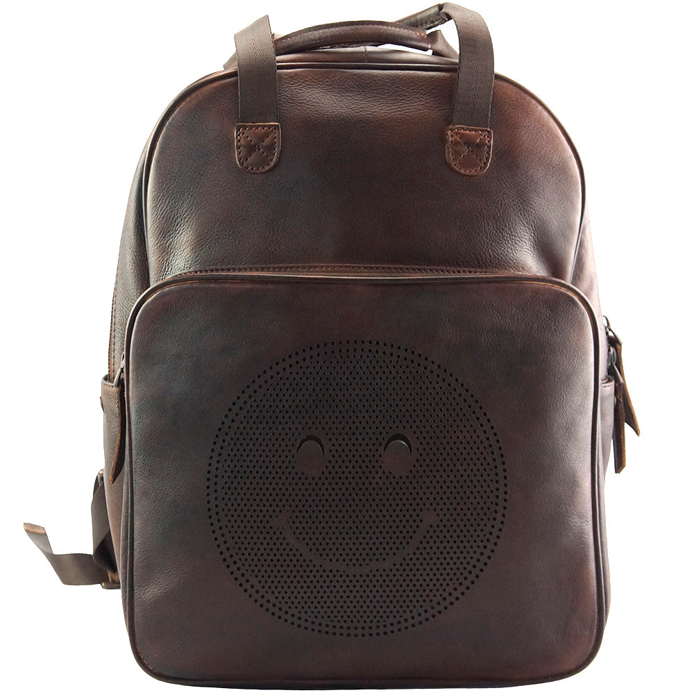 Alessandro Vintage Leather Backpack in dark brown