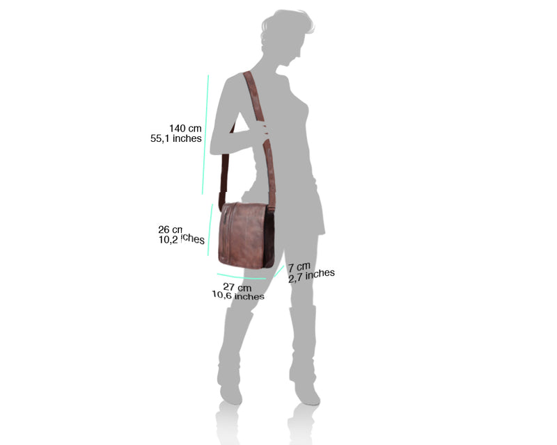 Messenger Flap leather bag-3