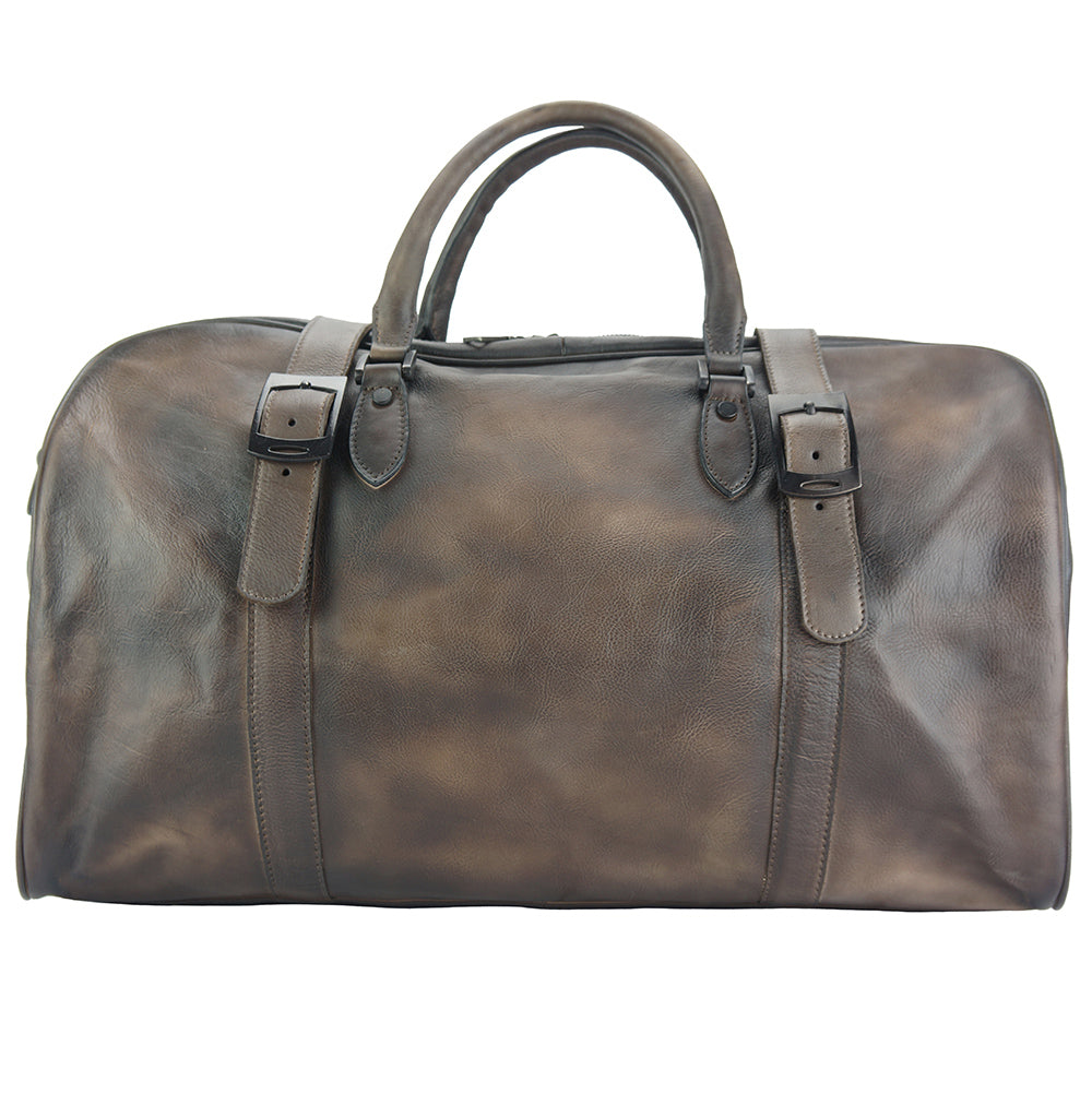 Travel bag Serafino in vintage leather-0