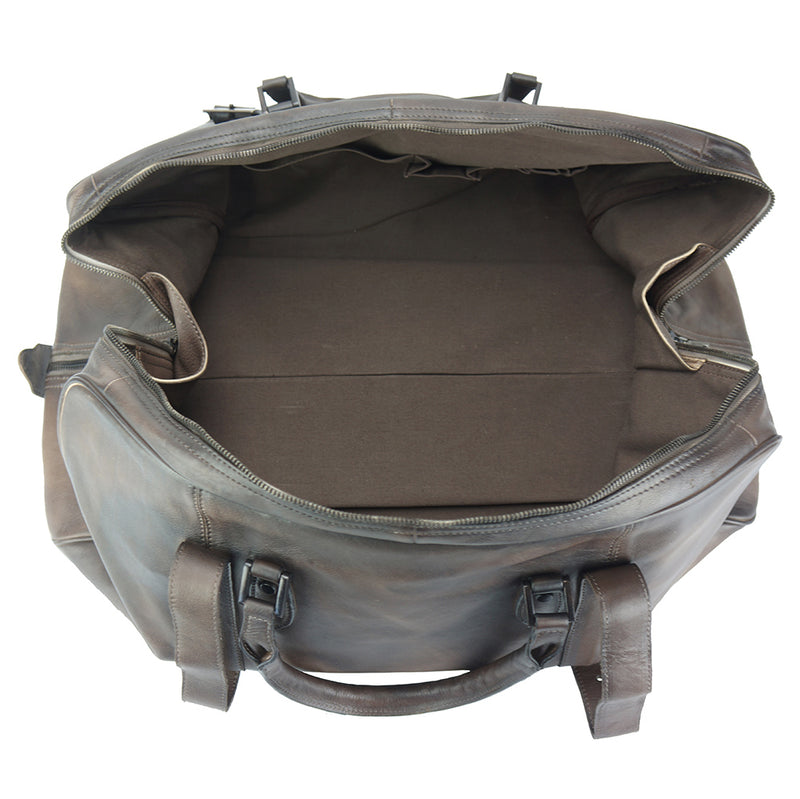 Travel bag Serafino in vintage leather-5