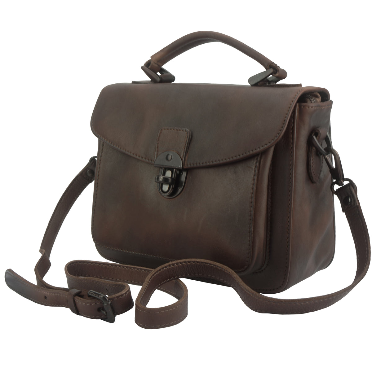 Montaigne GM vintage dark brown leather briefcase 