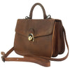 Vintage Italian leather briefcase in brown
