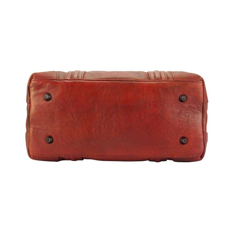 Fulvia Leather Boston Bag-1