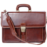 Leather briefcase with two compartments-24