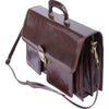 Leather briefcase with two compartments-16