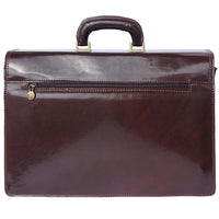 Leather briefcase with two compartments-12