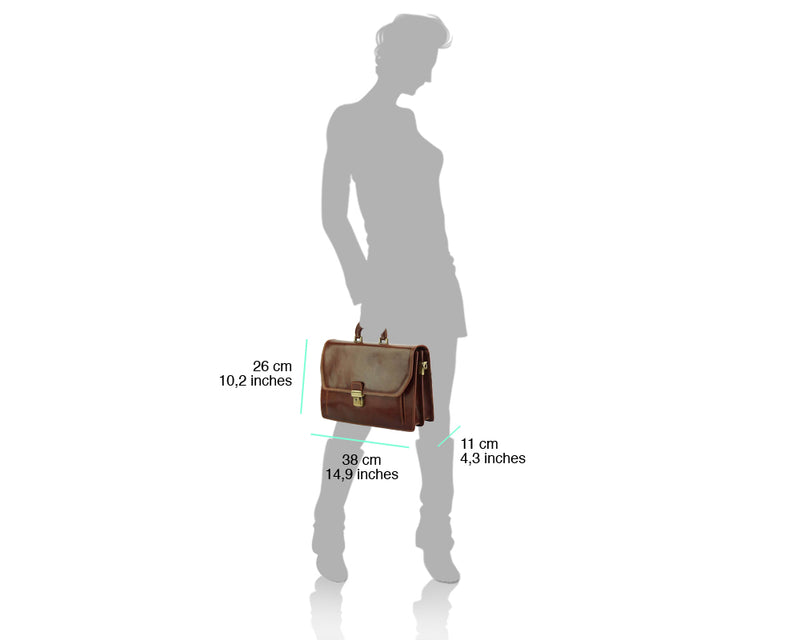 Sergio leather Mini briefcase-5