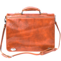 Leather briefcase with two compartments-20