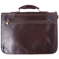 Leather briefcase with two compartments-16