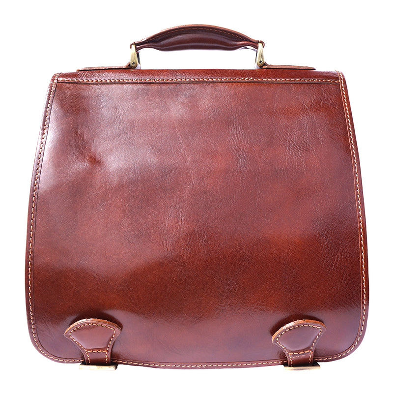 Leather briefcase with two compartments-37